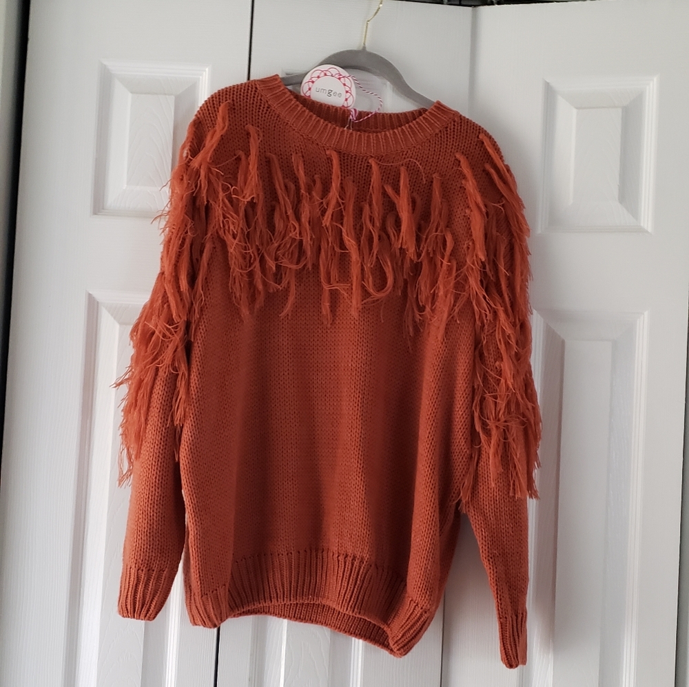 Umgee Tassel Fringe knit sweater